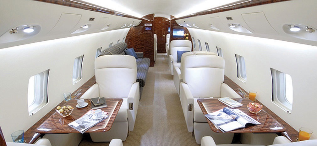 private flight on the Bombardier Challenger 850