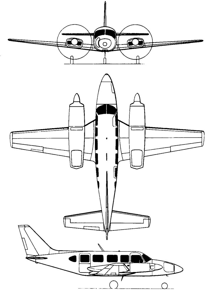 private jet Piper PA31 Navajo