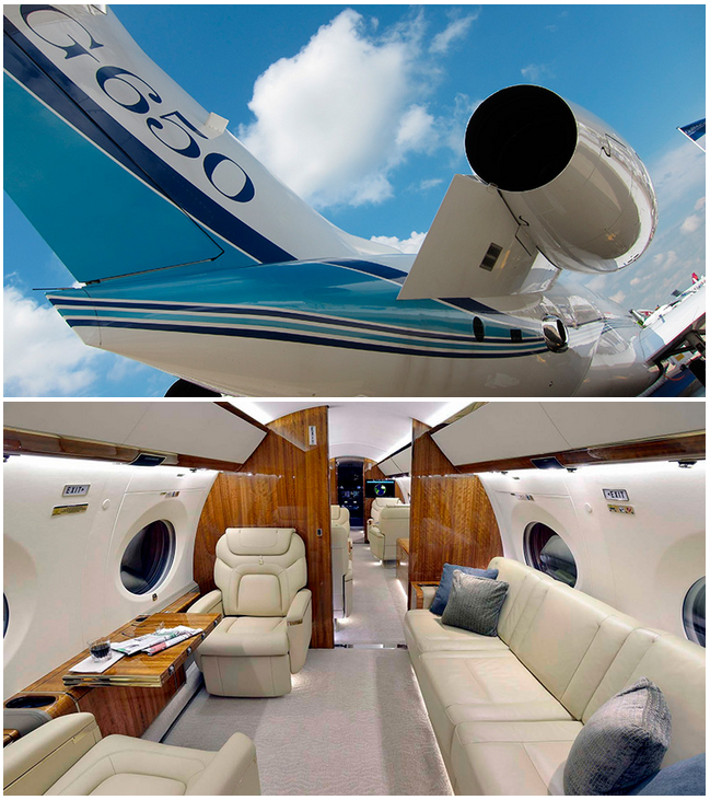 private flight on the Gulfstream G650